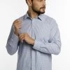DreiMaster BUSINESS - Camisa - Dunkelblau Kariert, Hombre