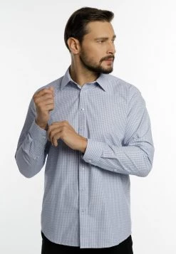 DreiMaster BUSINESS - Camisa - Dunkelblau Kariert, Hombre