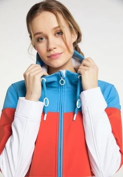 Mujer DREIMASTER BRIDGEPORT - Chaqueta Outdoor - Retroblau Weiss -Tienda DreiMaster barata 93d9992421434c40b8ecfbeea222c33b