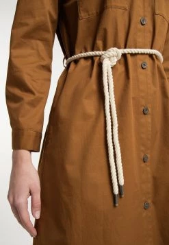 Mujer DREIMASTER ELMWOOD - Vestido Camisero - Cognac -Tienda DreiMaster barata 945ab021320b4469ac73b59e570dbc5f