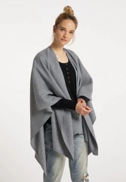 Mujer DREIMASTER BATUTTA - Poncho - Hellgrau Melange