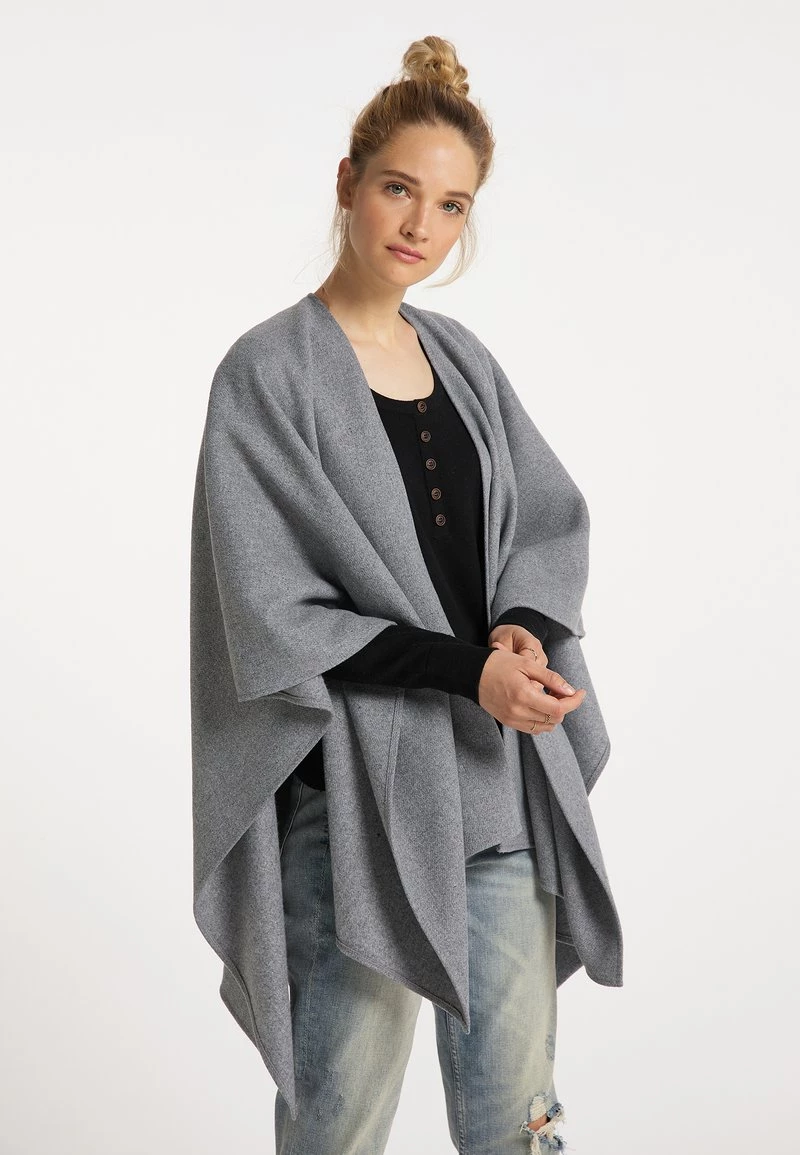 Mujer DREIMASTER BATUTTA - Poncho - Hellgrau Melange 1 Mujer DREIMASTER BATUTTA - Poncho - Hellgrau Melange