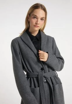 Mujer DREIMASTER BARADELLO - Abrigo Clásico - Grau Melange -Tienda DreiMaster barata 97368d236f7841ac8026e8054730891d