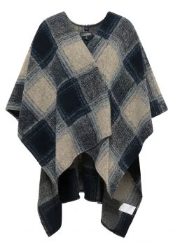 Mujer DREIMASTER BATUTTA - Poncho - Karo Blau -Tienda DreiMaster barata 978a23bcd1664867802335ba35e76c79
