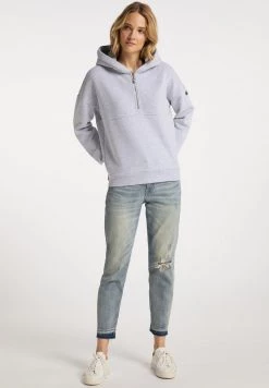 Mujer DREIMASTER TAKELAGE - Jersey Con Capucha - Hellgrau Melange