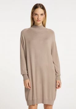 Mujer DREIMASTER BARADELLO - Vestido De Punto - Taupe
