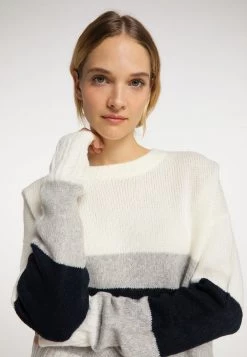 DREIMASTER INCUS - Jersey De Punto - Beige/light Grey/black, Mujer -Tienda DreiMaster barata 993186ba6d2540c8bc75dd16db34314d