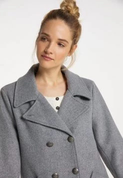 DREIMASTER KEYTI - Abrigo Corto - Hellgrau Melange, Mujer -Tienda DreiMaster barata 994a3739f04049dd93077c2f40f6fdee