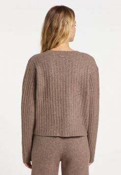 Mujer DREIMASTER INCUS - Chaqueta De Punto - Schlammbraun Melange -Tienda DreiMaster barata 997fb18bc7b2409b87003aa61bf8d9cb