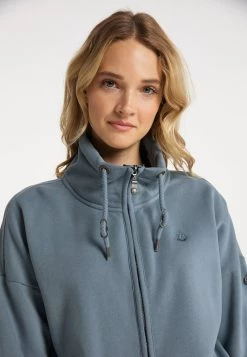 Mujer DREIMASTER TAKELAGE - Sudadera Con Cremallera - Grau Blau -Tienda DreiMaster barata 9b8aad98ccd54167bc22108e7777f2eb