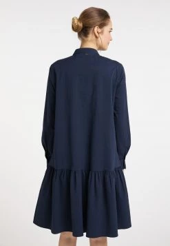 DreiMaster Mujer Vestido Camisero - Marine -Tienda DreiMaster barata 9facc2e66bbc403fa81a8521a60bdf41