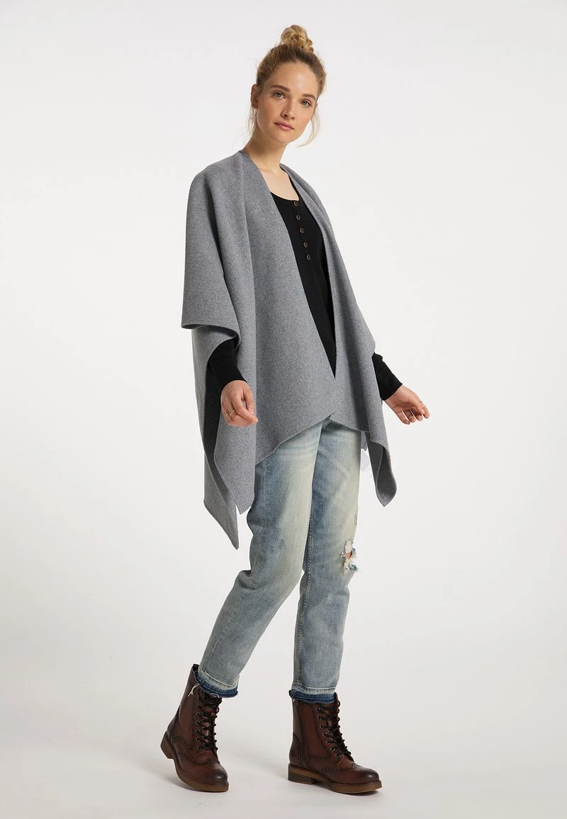 Mujer DREIMASTER BATUTTA - Poncho - Hellgrau Melange 2 Mujer DREIMASTER BATUTTA - Poncho - Hellgrau Melange - Imagen 2