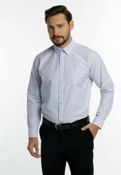 DreiMaster Camisa Elegante - Blau Gestreift, Hombre