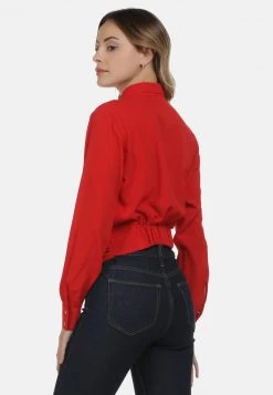 Mujer DREIMASTER BLUSE - Camisa - Rot -Tienda DreiMaster barata a2ca524138fe4be7b6c2983a60ece6b8