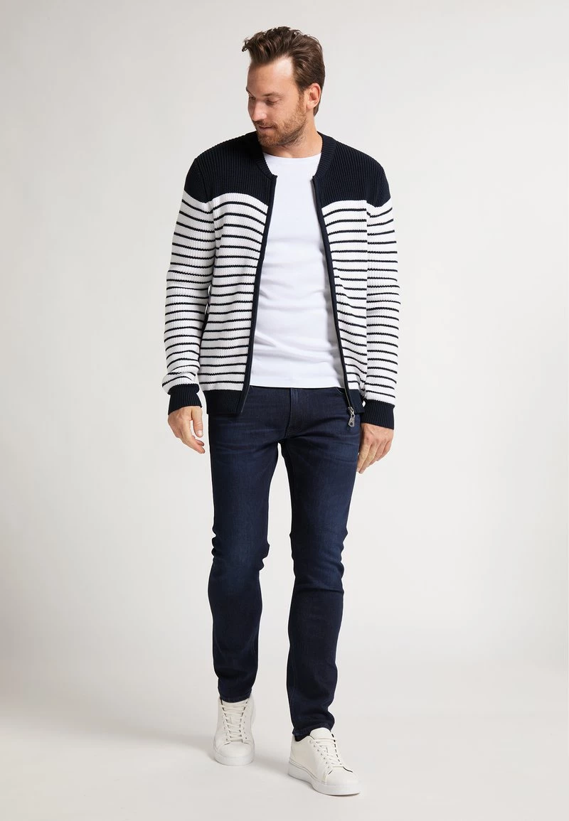 DreiMaster Hombre Chaqueta De Punto - Marine Wollweiss 2 DreiMaster Hombre Chaqueta De Punto - Marine Wollweiss - Imagen 2