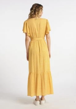 DreiMaster Vestido Largo - Senfgelb Wollweiss, Mujer -Tienda DreiMaster barata a5f31fefa2984beabdc119b479834515