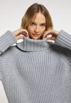 Mujer DREIMASTER KEYTI - Jersey De Punto - Hellgrau -Tienda DreiMaster barata a7281dcec11745719d2afee5ef4ab6e8