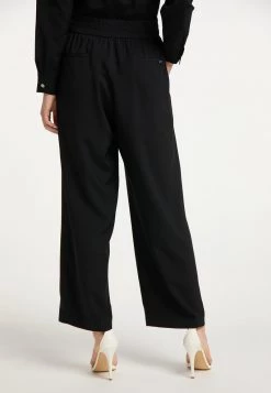 Mujer DREIMASTER EUCALY - Pantalones - Schwarz -Tienda DreiMaster barata a7e06d65735640fd88f81fe28dfdb211