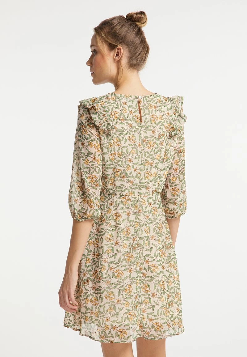 DreiMaster Mujer Vestido Informal - Weiss Blumen 3 DreiMaster Mujer Vestido Informal - Weiss Blumen - Imagen 3