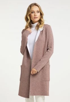 DreiMaster Mujer Chaqueta De Punto - Braun Weiss Melange