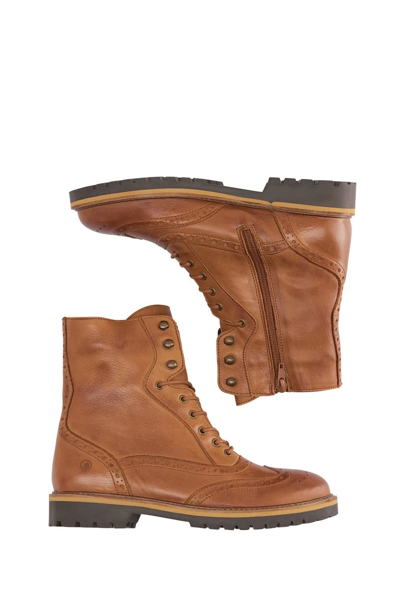 Mujer DREIMASTER PLUMDALE - Botines Con Cordones - Cognac 4 Mujer DREIMASTER PLUMDALE - Botines Con Cordones - Cognac - Imagen 4