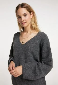 Mujer DREIMASTER INCUS - Jersey De Punto - Grau Melange -Tienda DreiMaster barata af39c1f29e93401e898a476ae5bc360b