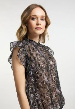 Mujer DREIMASTER SASHIMA - Blusa - Schwarz Geblümt -Tienda DreiMaster barata b16343bf164e4050a866b05dfed5db37