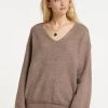 Mujer DREIMASTER INCUS - Jersey De Punto - Schlammbraun Melange