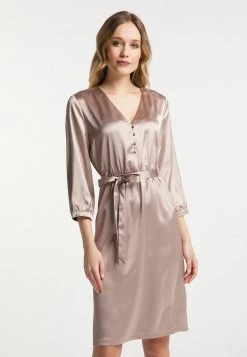 Mujer DREIMASTER BARADELLO - Vestido Informal - Beige