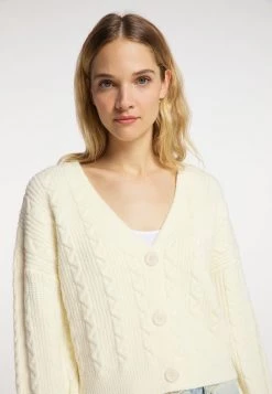 Mujer DREIMASTER INCUS - Chaqueta De Punto - Wollweiss -Tienda DreiMaster barata b2caece1f75d493993669bd150785a01