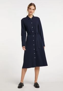 Mujer DREIMASTER BRIDGEPORT - Vestido Camisero - Marine -Tienda DreiMaster barata b6cb929f71784e04b7dea0fcfa3ddff0