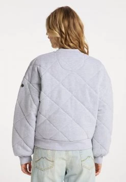 Mujer DREIMASTER TAKELAGE - Sudadera Con Cremallera - Hellgrau Melange -Tienda DreiMaster barata b747f057a8ae404e9bd7adda277578eb