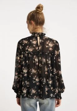 Mujer DREIMASTER INCUS - Blusa - Schwarz Orange Blüte -Tienda DreiMaster barata b8948e857c0143bcba6f28f2c7d3aa13