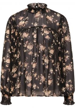 Mujer DREIMASTER INCUS - Blusa - Schwarz Orange Blüte -Tienda DreiMaster barata b9c55b47ecaf45dc8cc51deeb0565df0