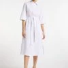 DreiMaster Mujer Vestido Camisero - Weiss
