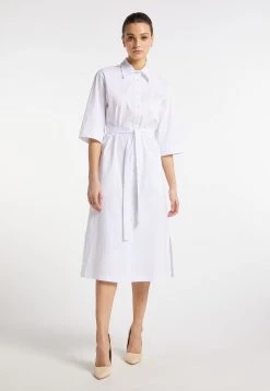 DreiMaster Mujer Vestido Camisero - Weiss