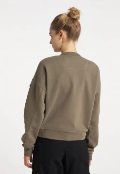 Mujer DREIMASTER TAKELAGE - Sudadera - Militäroliv -Tienda DreiMaster barata ba3498c1d6a641fab95bcf621a00222b