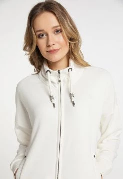 Mujer DREIMASTER TAKELAGE - Sudadera Con Cremallera - White -Tienda DreiMaster barata bb20536205d2427791845cdbdc5b821c