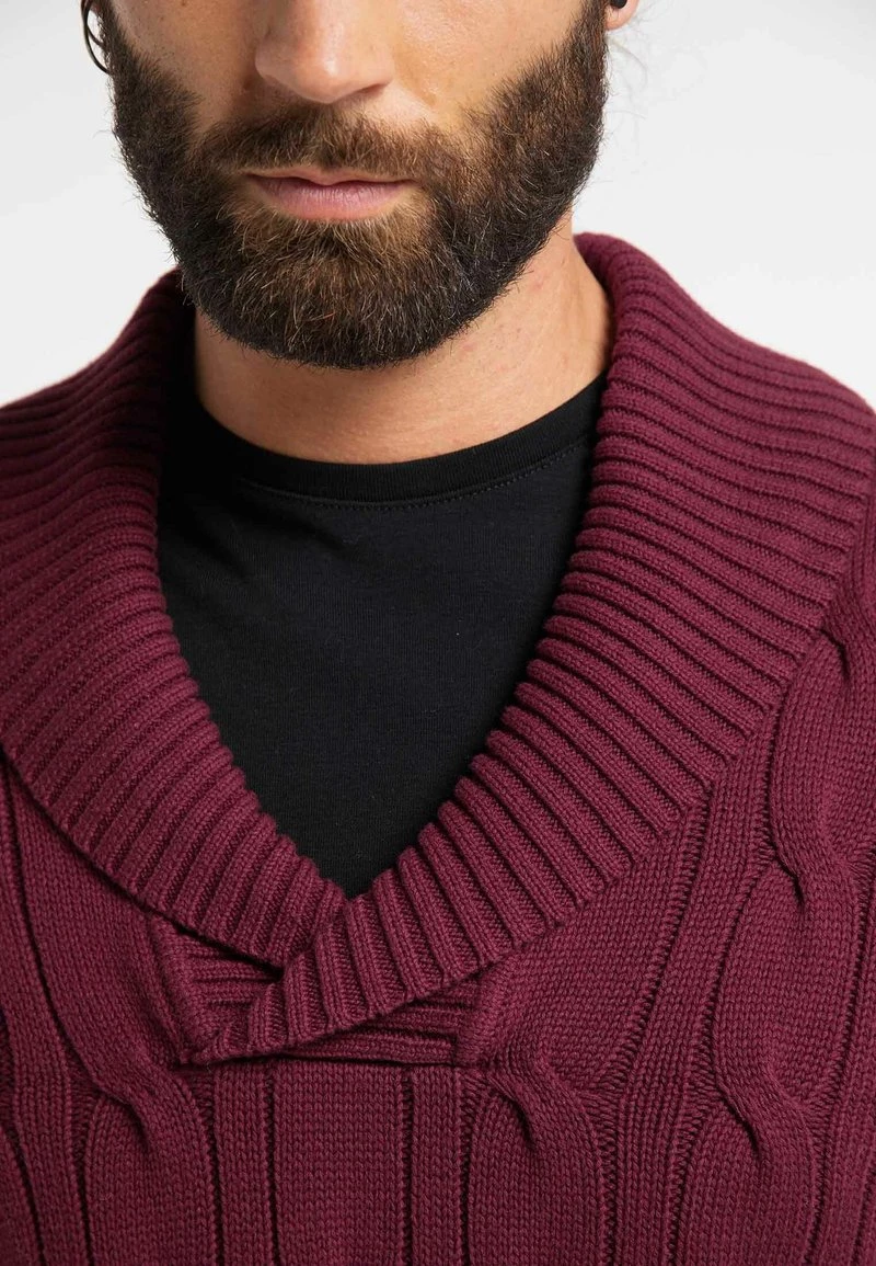 DreiMaster Hombre Chaqueta De Punto - Burgundy 4 DreiMaster Hombre Chaqueta De Punto - Burgundy - Imagen 4