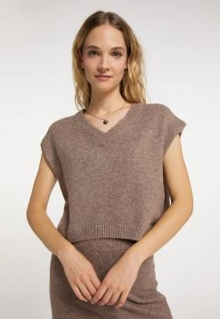 Mujer DREIMASTER INCUS - Camiseta Básica - Schlammbraun Melange