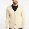 DreiMaster Hombre Chaqueta De Punto - Dark Beige