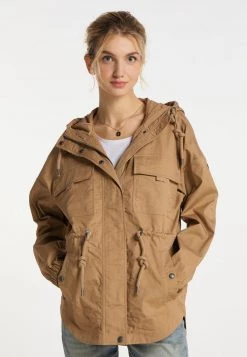 DREIMASTER ZITHA - Parka - Dunkelsand, Mujer