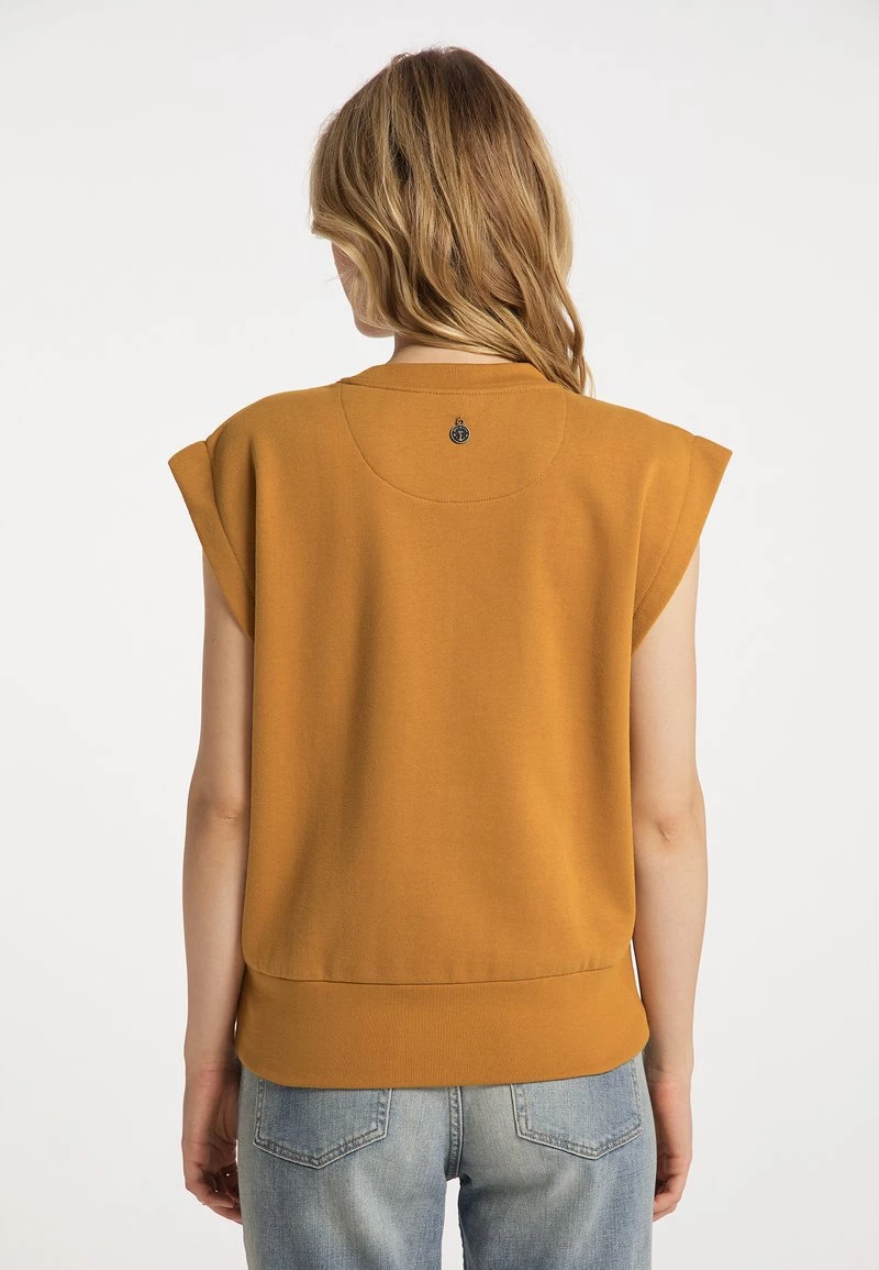 Mujer DREIMASTER TAKELAGE - Camiseta Básica - Dunkelcurry 3 Mujer DREIMASTER TAKELAGE - Camiseta Básica - Dunkelcurry - Imagen 3