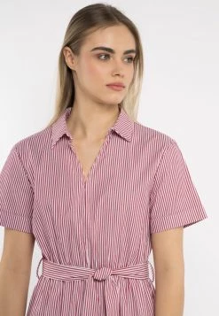 DreiMaster Mujer GESTREIFTES - Vestido Informal - Rot Wollweiss -Tienda DreiMaster barata c116f87a155242a48eb8a95a451fda25