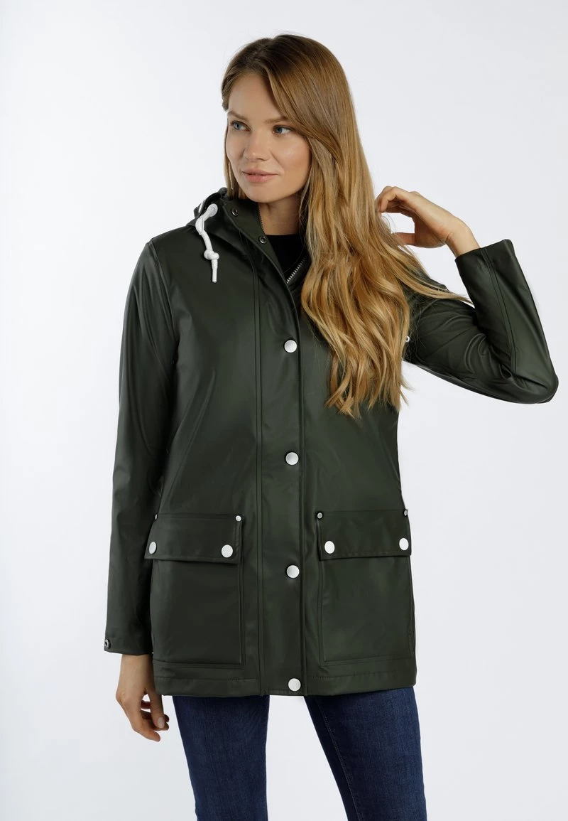 Mujer DREIMASTER DRYMASTER - Impermeable - Dunkeloliv 1 Mujer DREIMASTER DRYMASTER - Impermeable - Dunkeloliv