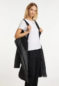 Mujer DREIMASTER INCUS - Abrigo De Invierno - Denim Black -Tienda DreiMaster barata c49a6a4cef184afd91e7c6b2b345bce0