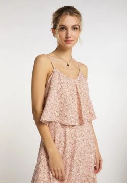 DreiMaster Mujer Vestido Largo - Rosa Wollweiss -Tienda DreiMaster barata c63202b4a9b04fb4ac9e3c2492def502