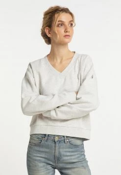 Mujer DREIMASTER TAKELAGE - Sudadera - Wollweiss Melange