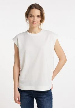 DreiMaster Camiseta Básica - Wollweiss, Mujer