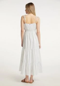 Mujer DREIMASTER IMANE - Vestido Largo - Weiss Grau -Tienda DreiMaster barata cea06501e2ce41ae9b892cd3a727fc7d